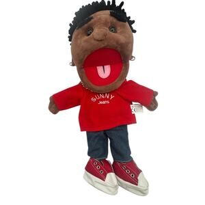 Sunny Toys Boy Puppet Full Body Hand African American Boy Ventriloquist 14" READ